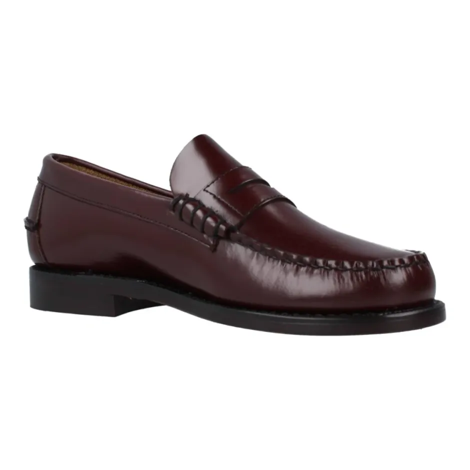New Burgunderfarvede læderloafers Loafers