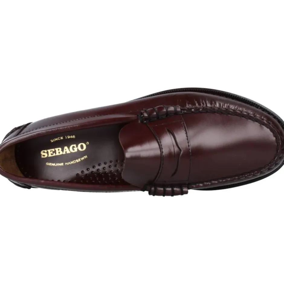 New Burgunderfarvede læderloafers Loafers