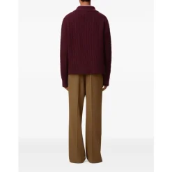 Sale Burgundy Cable Strik Sweater Strik