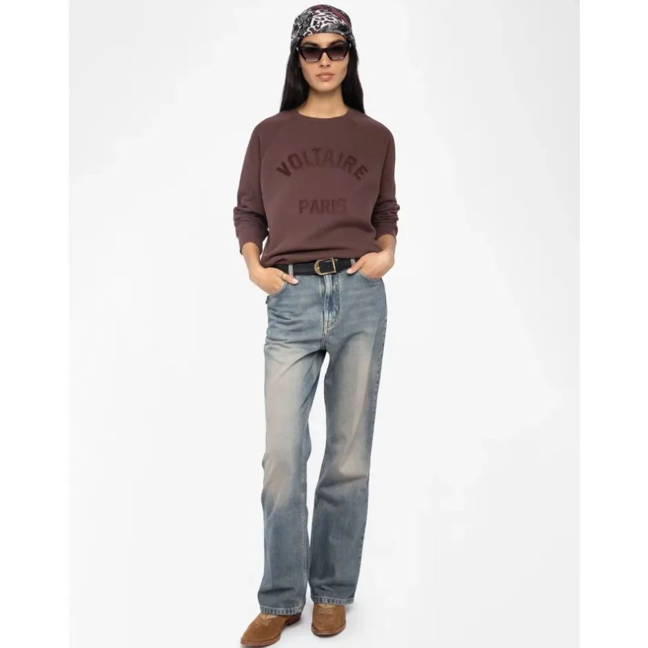 Outlet Burgundy Voltaire Paris Sweatshirt Dame Sweatshirts|Striktrøjer & Sweatere