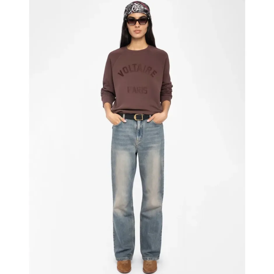 Outlet Burgundy Voltaire Paris Sweatshirt Dame Sweatshirts|Striktrøjer & Sweatere