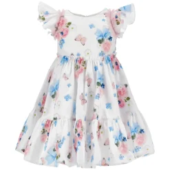 Clearance Butterflies and Flowers Dress Børn Kjoler & Nederdele