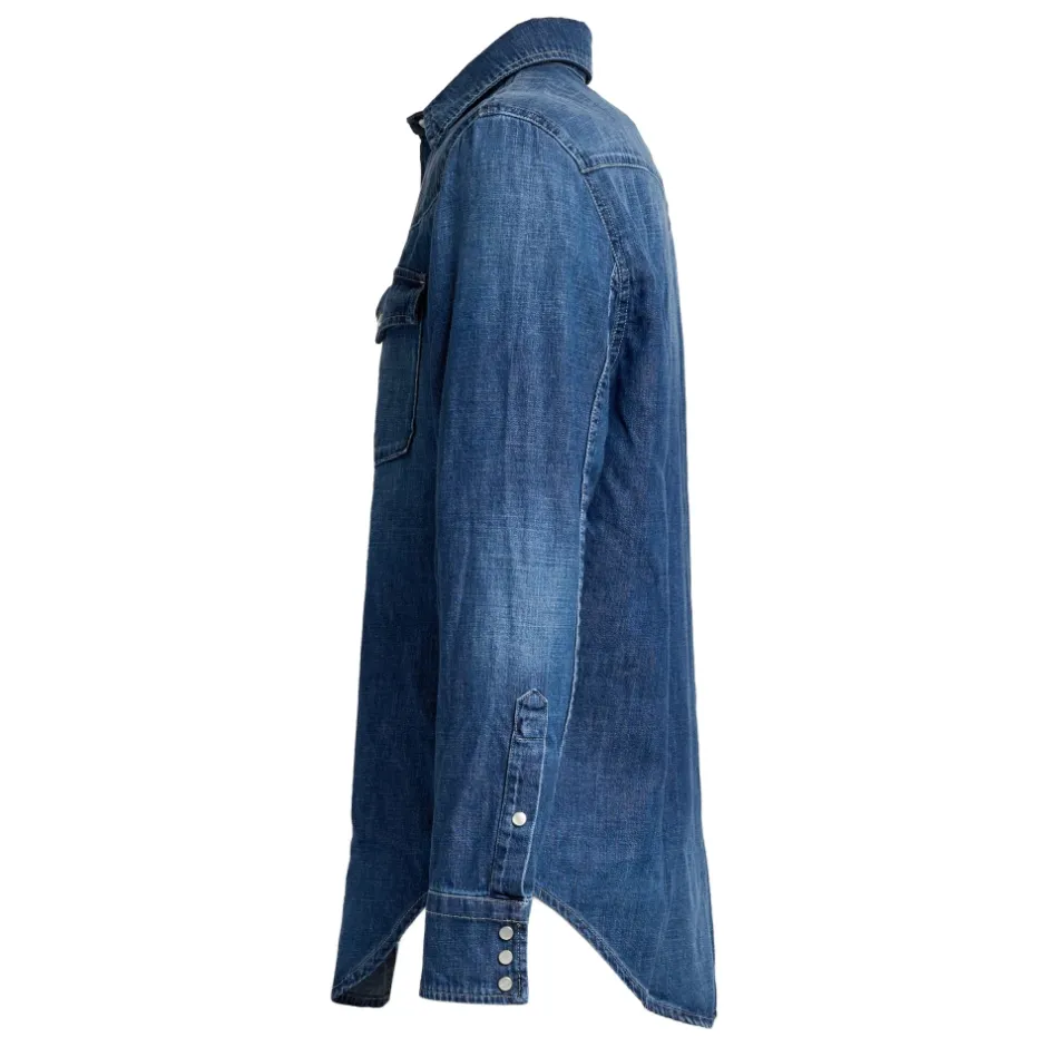 Best Camicia texana regular in denim fisso Skjorter
