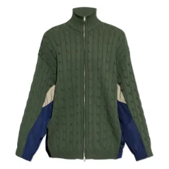Discount Cardigan Lavet af Kombinerede Materialer Strik