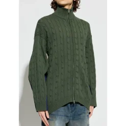 Discount Cardigan Lavet af Kombinerede Materialer Strik