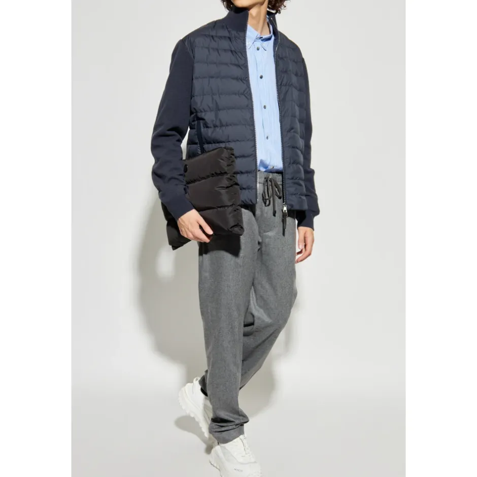 Outlet Cardigan med dunindsats Strik
