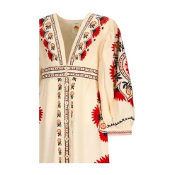 Clearance Cashew Mandala Lang Kjole Dame Kjoler