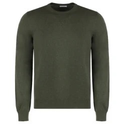 Cashmere blend pullover med ribstrikket kant Strik