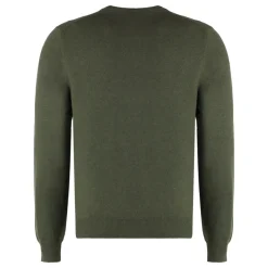 Cashmere blend pullover med ribstrikket kant Strik