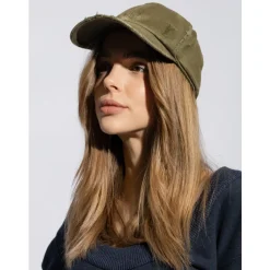 Outlet Cassandre Washed Denim Baseball Cap Dame Huer & Kasketter