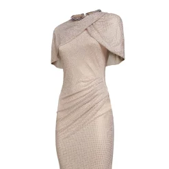 Discount Champagne Rhinestone Maxi Kjole Dame Kjoler