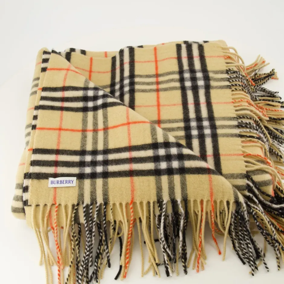 Online Check Cashmere Scarf Halstørklæder Og Tørklæder