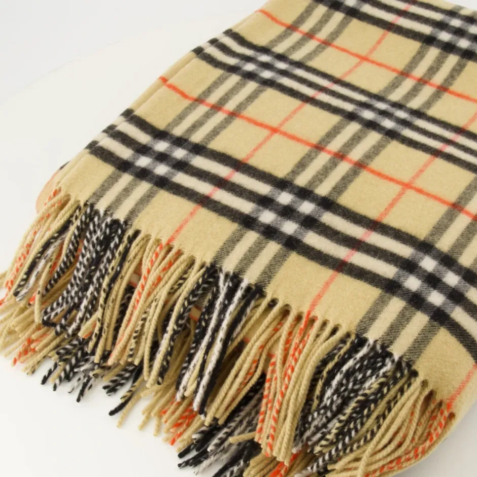 Online Check Cashmere Scarf Halstørklæder Og Tørklæder