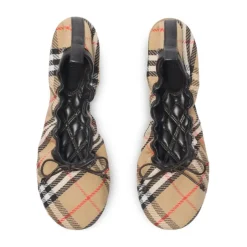 Outlet Check Fawn Ballerinas Dame Ballerina Sko
