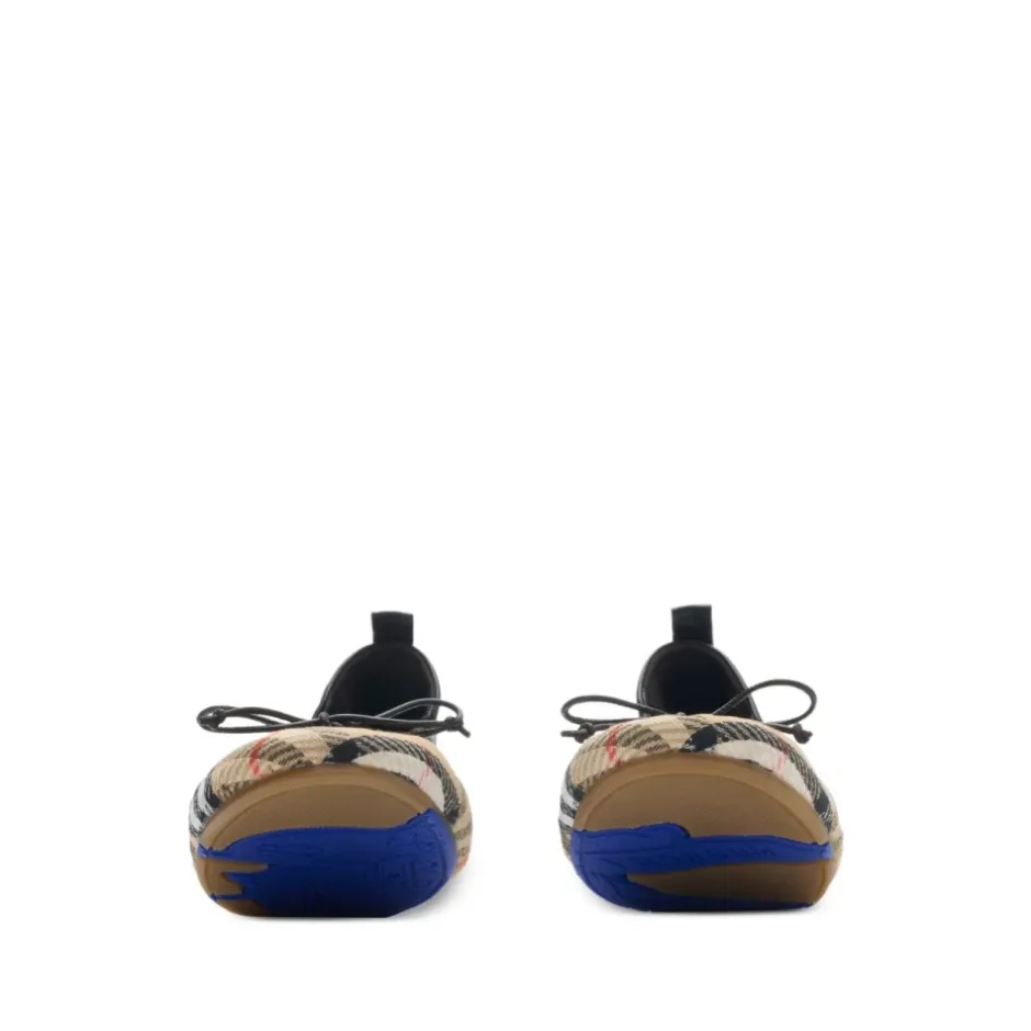 Outlet Check Fawn Ballerinas Dame Ballerina Sko