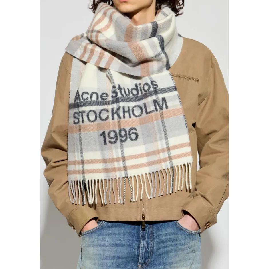 Clearance Check logo scarf - Wide Dame Halstørklæder Og Tørklæder|Tørklæder