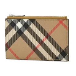 Hot Check print wallet Punge & Kortholder