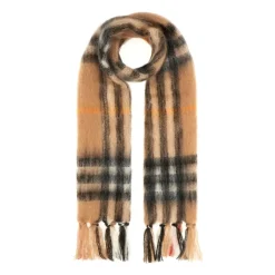Online Checked Mohair Wool Scarf Dame Halstørklæder Og Tørklæder|Tørklæder
