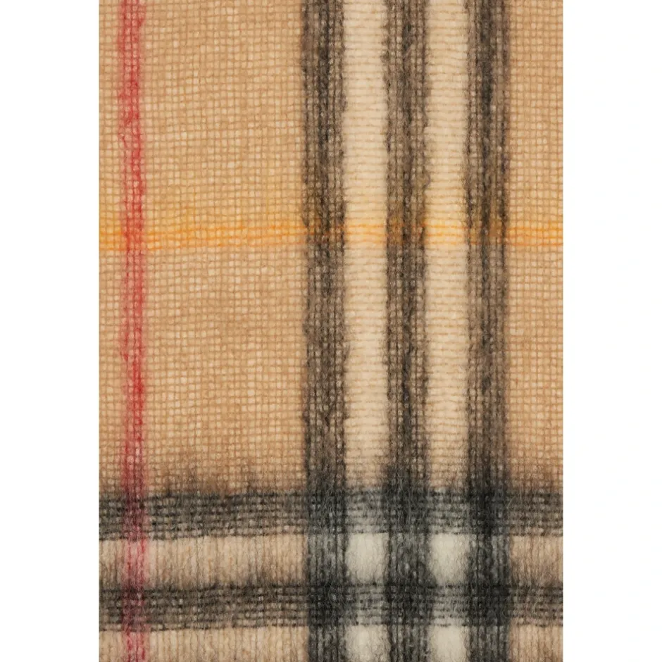 Online Checked Mohair Wool Scarf Dame Halstørklæder Og Tørklæder|Tørklæder