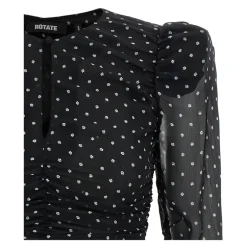 Outlet Chiffon Rynket Bluse Dame Bluser & Skjorter