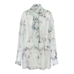 Best Chiffonbluse med blomsterprint og sløjfe Dame Bluser & Skjorter