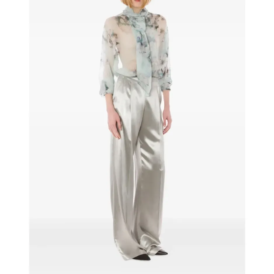 Best Chiffonbluse med blomsterprint og sløjfe Dame Bluser & Skjorter