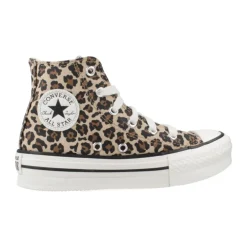 Clearance Chuck Taylor All Star EVA Leopard Lift Platform Børn Sneakers