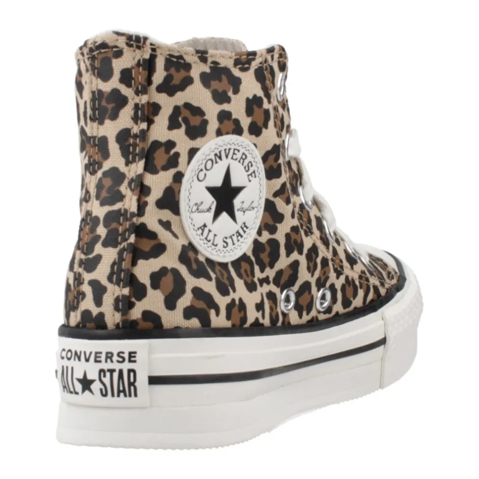Clearance Chuck Taylor All Star EVA Leopard Lift Platform Børn Sneakers