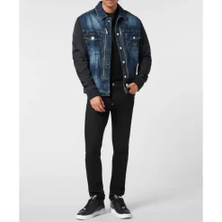 Outlet Composed Denim Zip Jacket College Jakker