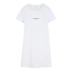 Sale Cotton Crew-Neck Kortærmet Kjole med Logo Børn Jumpsuits