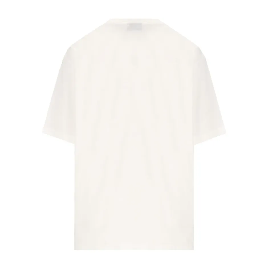 Clearance Cotton Jersey and Silk T-Shirt with Print Dame T-Shirts