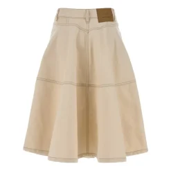 Discount Cotton Midi Skirt Dame Nederdele