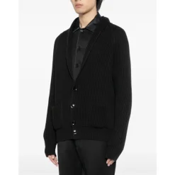 Outlet Cotton Silk Shawl Collar Cardigan Strik
