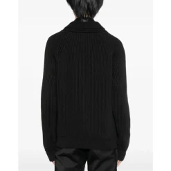 Outlet Cotton Silk Shawl Collar Cardigan Strik