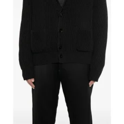 Outlet Cotton Silk Shawl Collar Cardigan Strik