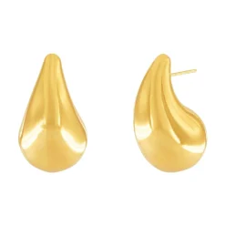 Clearance Courage Waterproof Paisley Earring 18K Gold Plating Dame Smykker