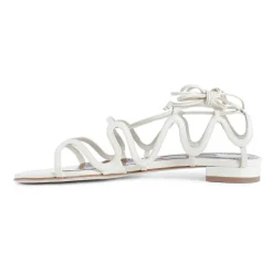 New Creme Cage Ankelrem Hæle Dame Sandaler