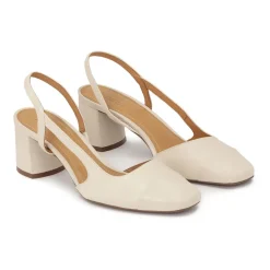 Discount Creme pumps med udskåret overdel Dame Pumps|Stiletter