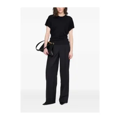 Outlet Crew Neck Draped T-Shirt Dame T-Shirts