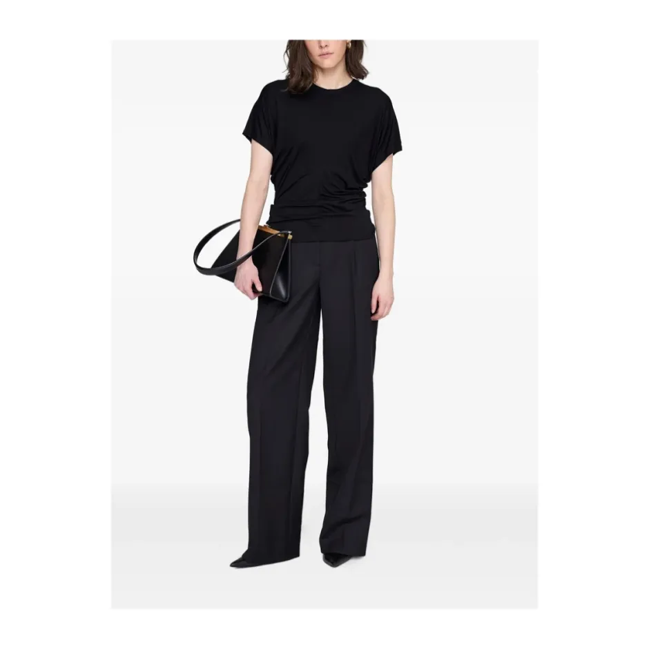 Outlet Crew Neck Draped T-Shirt Dame T-Shirts
