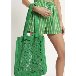 New Crochet Tote Bag Dame Indkøbstasker