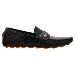 Discount Croco Printed Leather Loafers Loafers