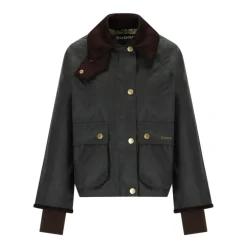 Hot Cropped Beadnell Waxed Jacket Dame Jakker