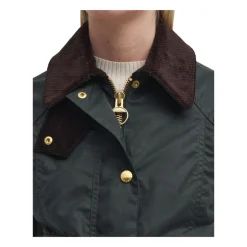 Hot Cropped Beadnell Waxed Jacket Dame Jakker