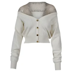Sale Cropped Cardigan Dame Striktrøjer & Sweatere