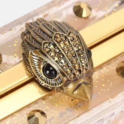 Clearance Crystal Quilt Box Clutch Dame Clutch