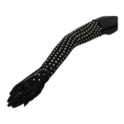 New Crystal-Embellished Mesh Gloves Dame Handsker