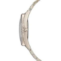 Sale Damearmbåndsur Crystalline Aura Ur Schweizisk Produktion, Metalarmbånd, Gylden, Champagne-Gylden Finish 5519456 Dame Ure