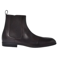 Outlet Dark brown leather ankle boots Chelsea Boots