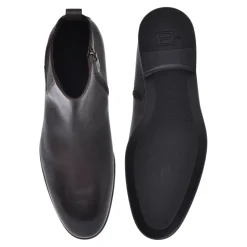 Outlet Dark brown leather ankle boots Chelsea Boots